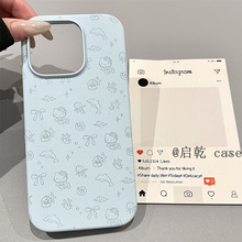 启乾 磁吸壳美人鱼凯蒂猫iPhone16/15手机壳适用苹果14/13promax液态硅胶硬壳少女心蓝色哈喽HelloKitty新款