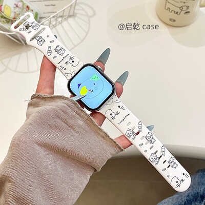 适用苹果手表表带硅胶