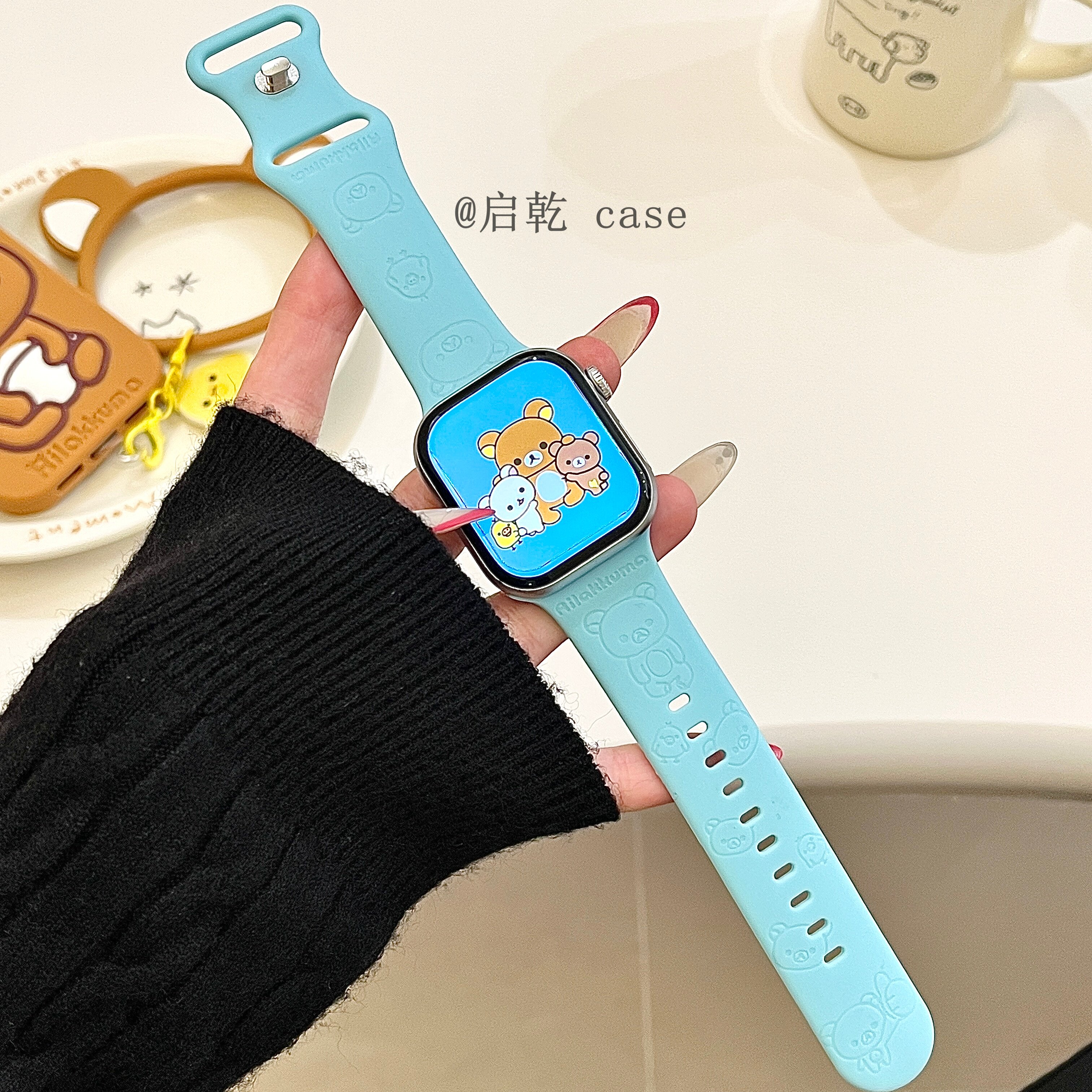 适用苹果手表表带硅胶图片