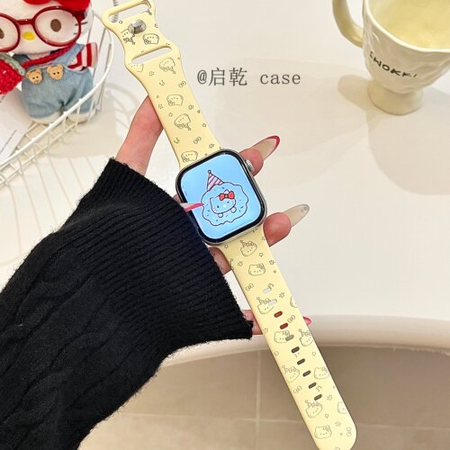 适用苹果手表表带硅胶