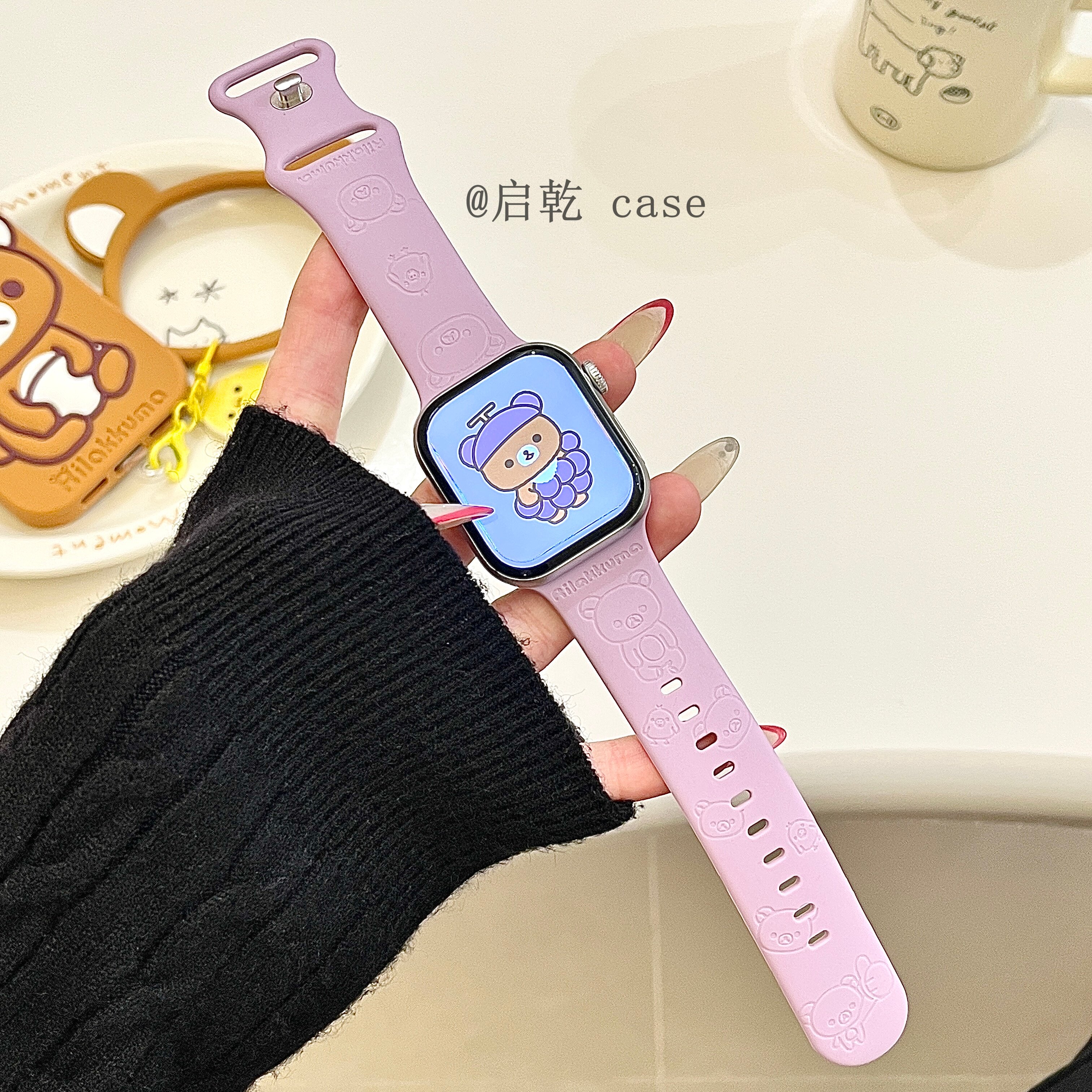 适用苹果手表表带硅胶图片