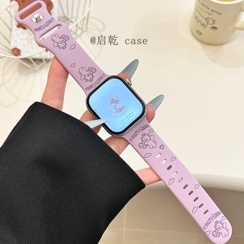 适用苹果手表表带硅胶