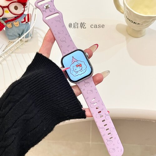 适用苹果手表表带硅胶