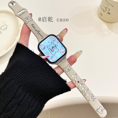 适用苹果手表表带硅胶