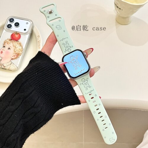 适用苹果手表表带硅胶