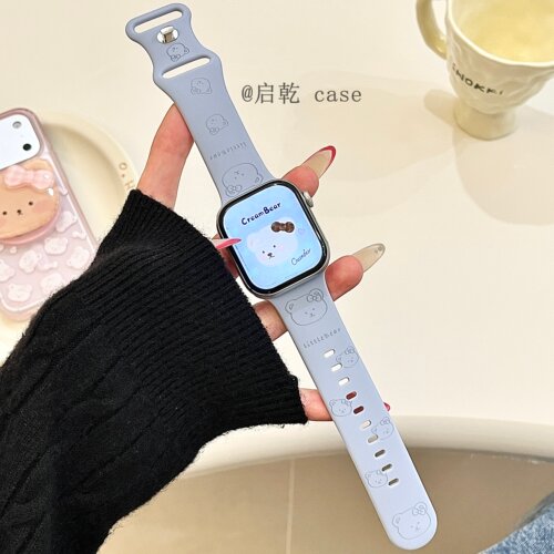 适用苹果手表表带硅胶