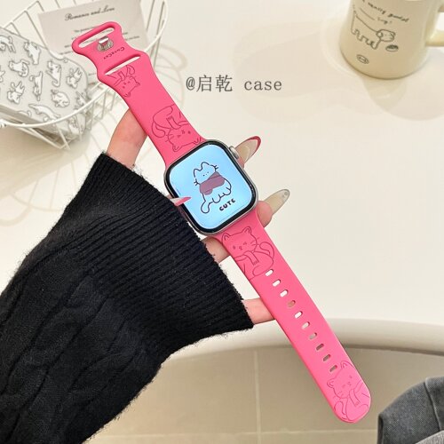 适用苹果手表表带硅胶