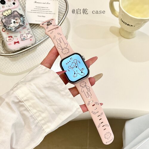 适用苹果手表表带硅胶