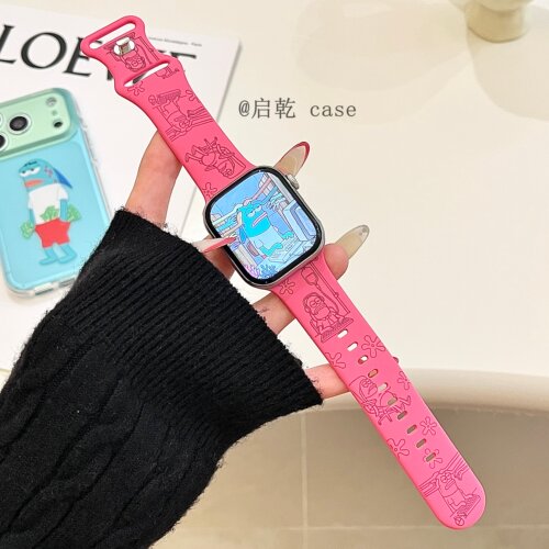 适用苹果手表表带硅胶