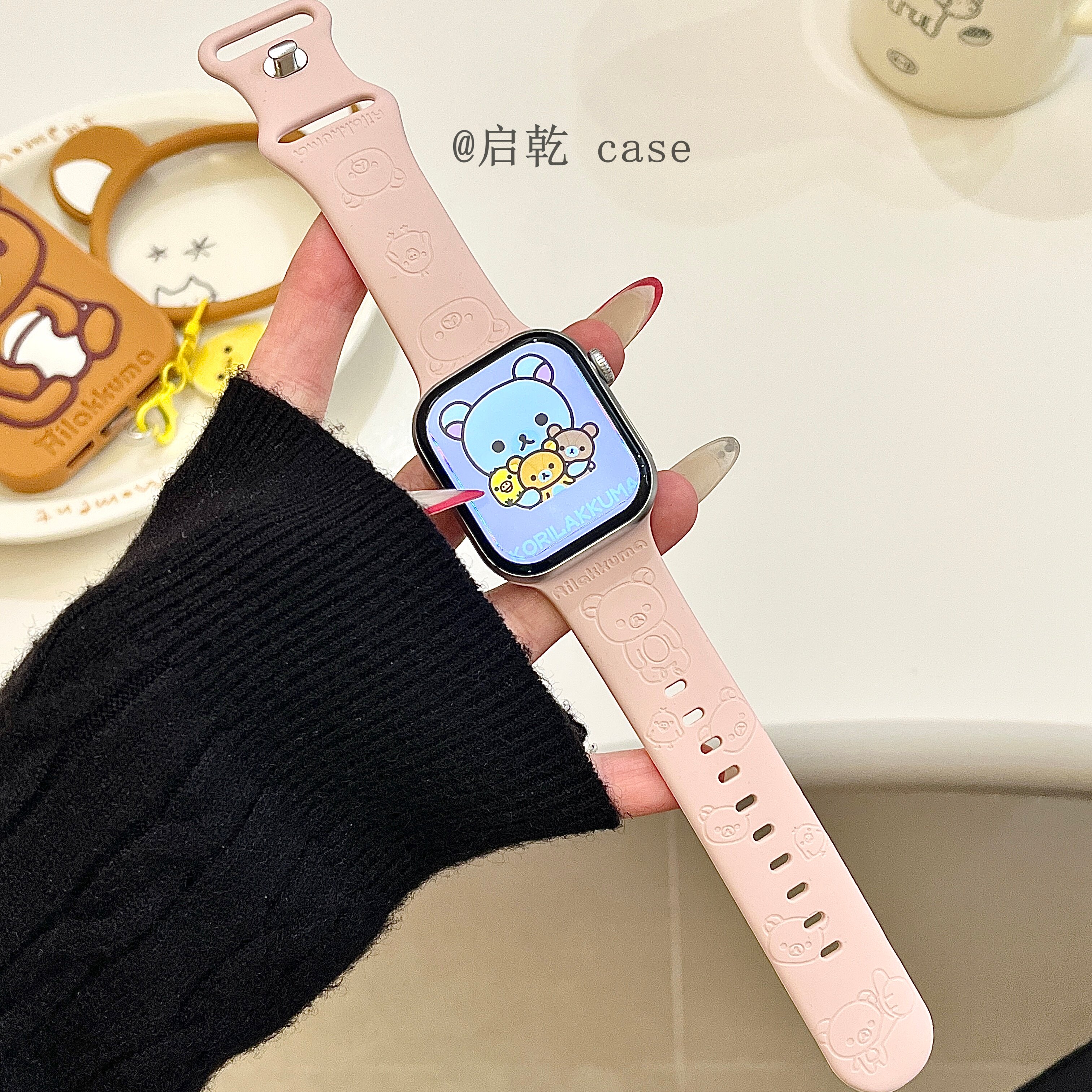 适用苹果手表表带硅胶图片