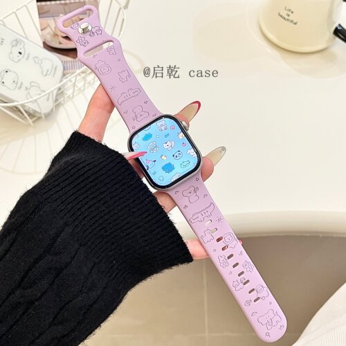 适用苹果手表表带硅胶