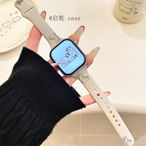 适用苹果手表表带硅胶