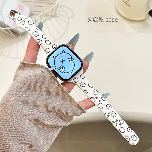 适用苹果手表表带硅胶