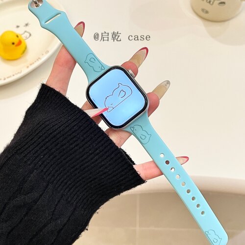 适用苹果手表表带硅胶