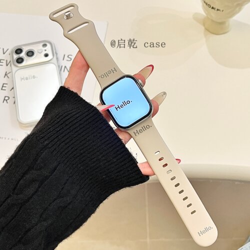 适用苹果手表表带硅胶