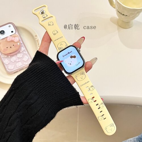 适用苹果手表表带硅胶