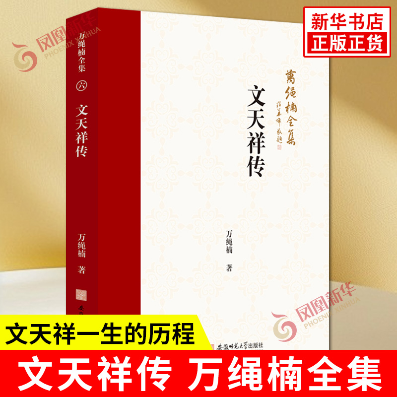 文天祥传 万绳楠全集 万绳楠 著 通过文天祥一生的历程 塑造了士大夫兼哲学家政治家文学家于一身的民族英雄文天祥的形象 新华正版