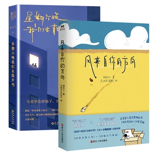 风来自你的方向+星期六晚我们去散步吧 套装2册【赠贴纸+明信片+书签】隔花人&大绵羊BOBO 写下年轻人内心问题人生困惑现当代诗歌