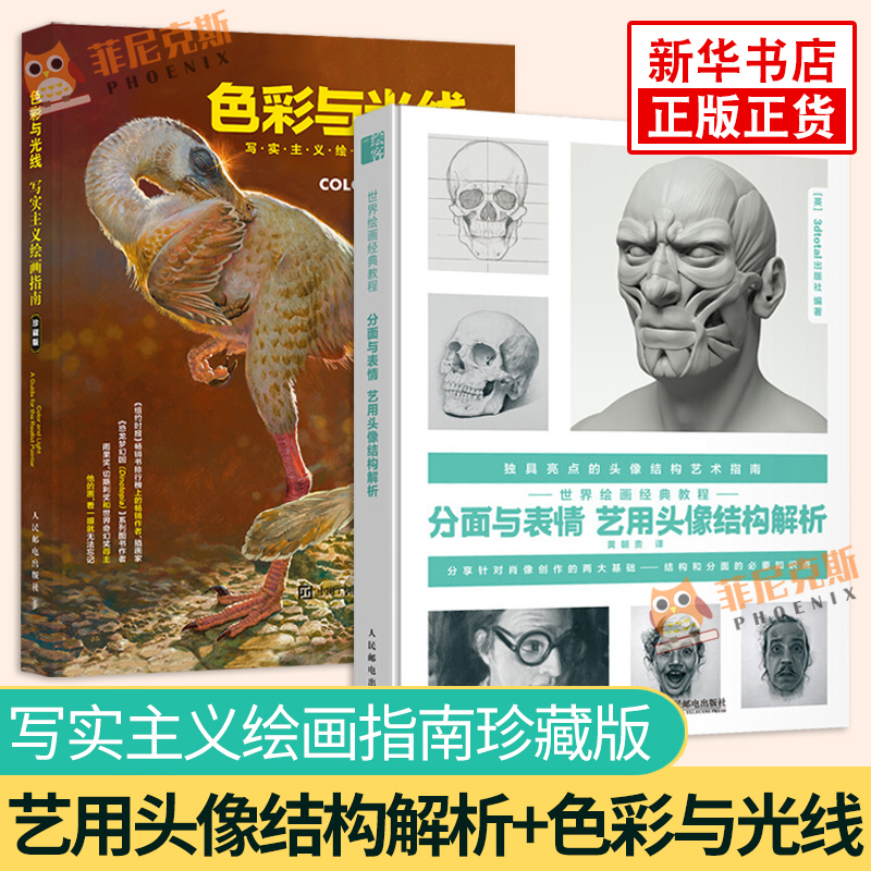 分面与表情 艺用头像结构解析+色彩与光线写实主义绘画指南珍藏版 贵哥翻译素描书入门教材教程人体表情肖像CG数字艺术实用书 正版