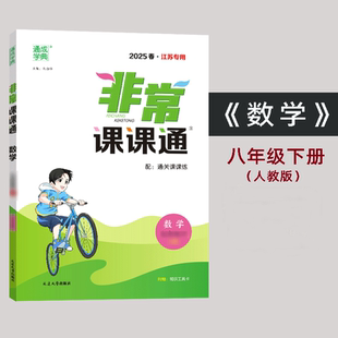 2025春非常课课通八年级下册数学人教版 江苏 讲解类通城学典 8年级下册初二下 中学教辅同步教材讲解工具书教材全解析 正版
