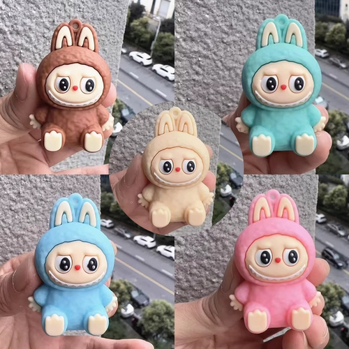 拉布布蛋糕装饰摆件可爱labubu公仔网红儿童生日烘焙甜品装扮插件