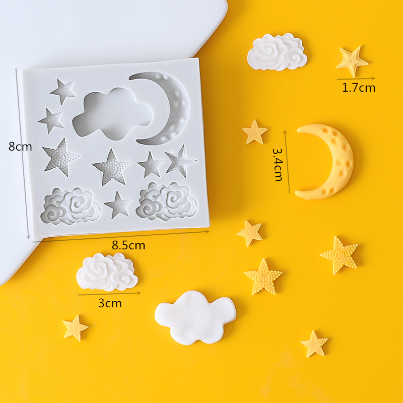 月亮星星云朵模具硅胶