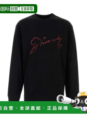 韩国直邮Local City 长袖 T 恤 BM71MH3YPX001 黑色 DOM纪梵希