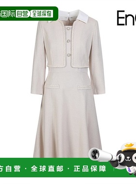 韩国直邮EnC [ENC] 卡拉黑色粗花呢长裙_ENOW33801WBE