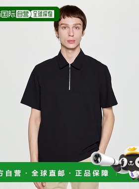 韩国直邮HAZZYS [25FW] 黑色纯色短袖T恤 HZTS5F403BK