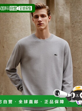 韩国直邮Lacoste拉科斯特针织衫男款有机棉圆领毛衣AH1985-cca