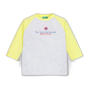 韩国直邮BENETTON儿童童装T恤QATS07411YE潮流穿搭时尚透气高级感