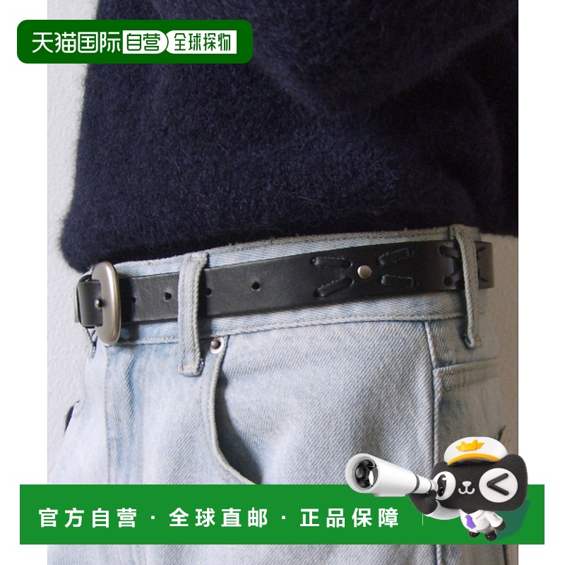 韩国直邮EN OR 女士皮带BDWTACC001BK TWIST WESTERN LEATHER BELT