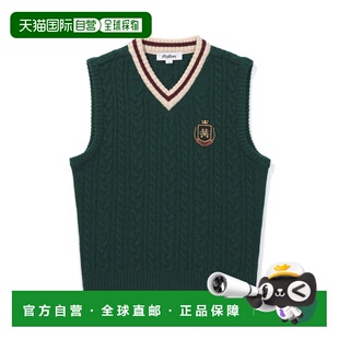 GOLF Vest 女士棉马甲 Knit M5322PKV12GRN Cable 韩国直邮MALBON