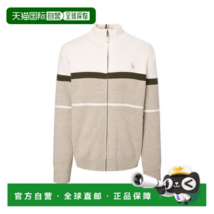 HZSW 赫奇斯米色图案防风拉链开襟羊毛衫 韩国直邮HAZZYS 25FW