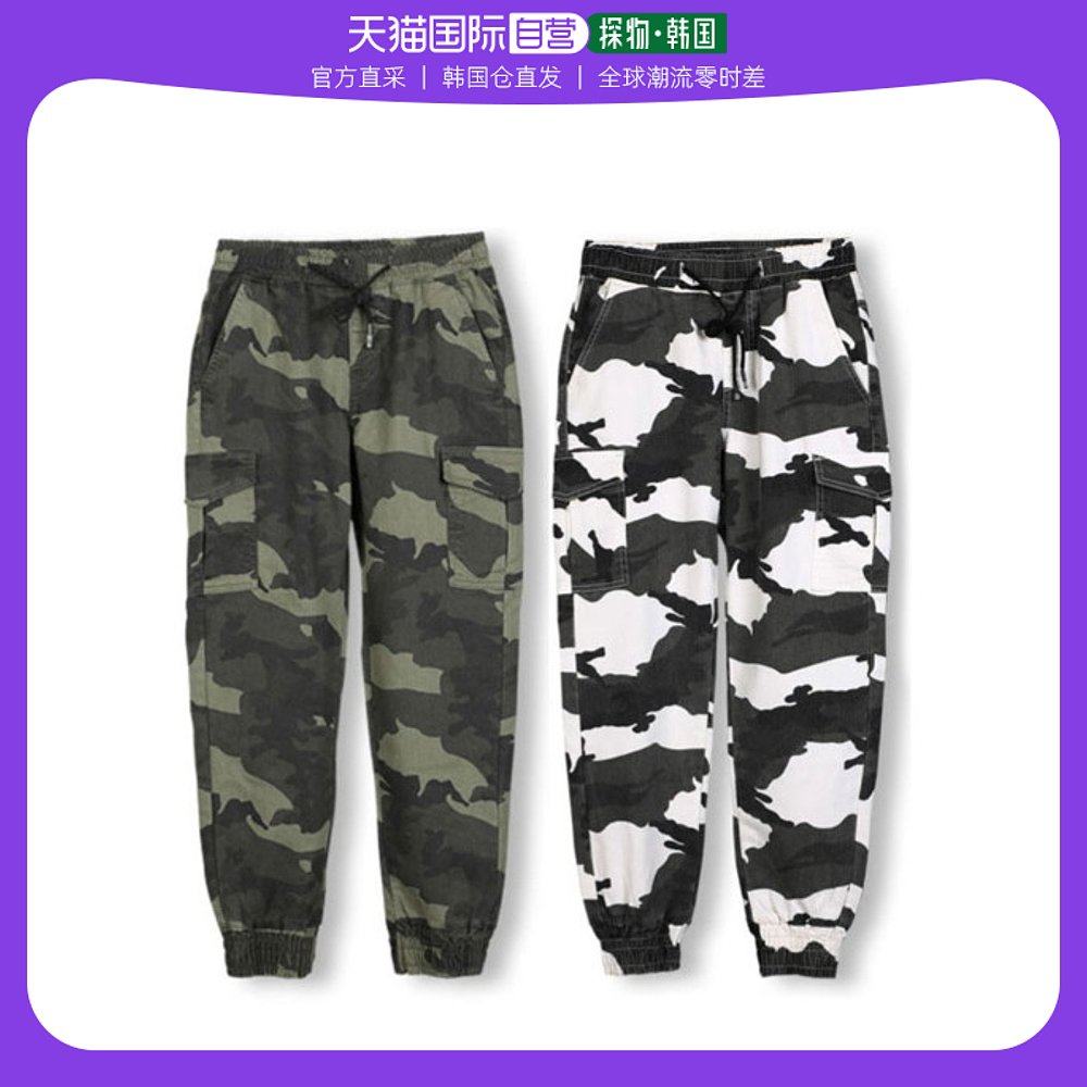 韩国直邮[diva homme]工装口袋水洗弹力收口松紧带裤子