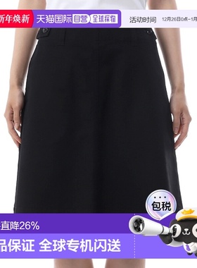 韩国直邮Margaret Howell MHL 纽扣腰带裙 - 黑色 (WHSK0511S25KK