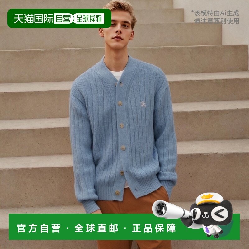 韩国直邮SATUR设计师款大气简约日常休闲个性针织衫SA23SSMK41BL