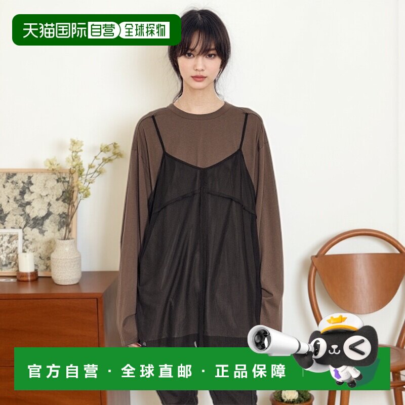 韩国直邮INSILENCE女款设计师新款秋冬高级简约时尚T恤IW2D4TO03C