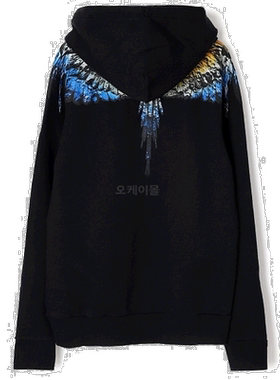 韩国直邮MARCELO BURLON 翅膀图案连帽衫 男士 2023年冬季 CMBB00
