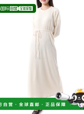 韩国直邮Baserange Shaw 灰白色长袖长罩衫裙 (DRSH-RIB-000) 一