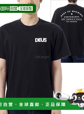 韩国直邮DEUS 洛杉矶冲浪地址 T 恤 (DMP251000C-BLK)
