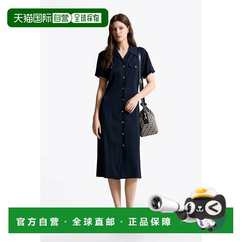 韩国直邮TOMMY HILFIGER T22F6TDR033WT1 粘胶斜纹布衬衫裙