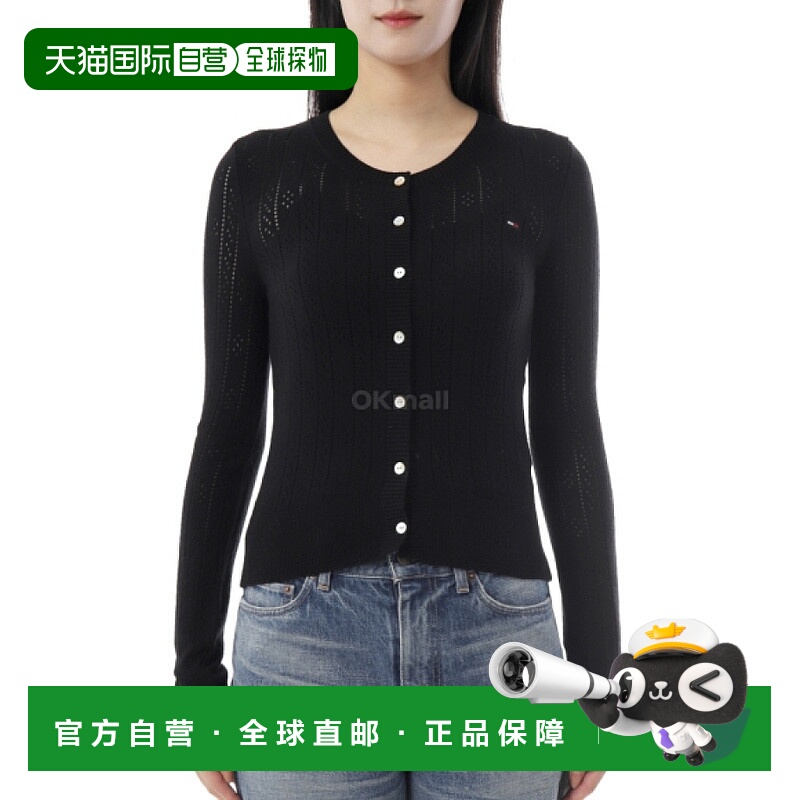 韩国直邮TOMMY HILFIGER 圆领网眼针织开衫 (DW20966 BDS) 开襟衫