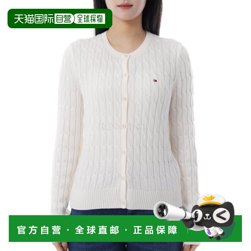 韩国直邮TOMMY HILFIGER 圆领麻花长袖开衫 (WW46514 YA8) 开襟衫