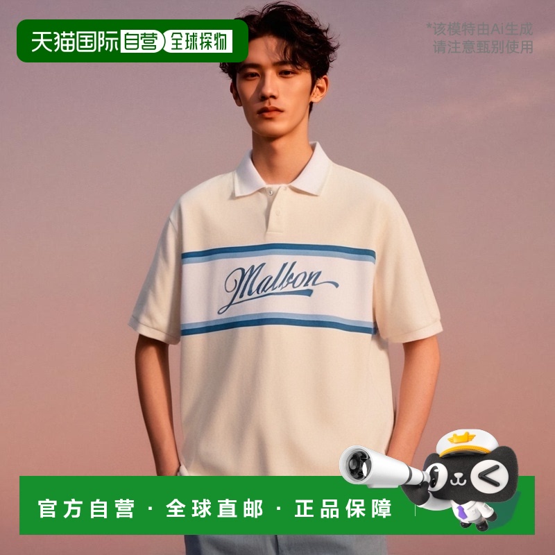 韩国直邮MALBON GOLF 男士Polo衫Block PQ T-Shirts M4221PTS29CR