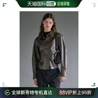 韩国直邮LOEUVRE正品 女衬衫304134588Slim Artificial Leather Sh