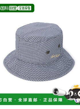 韩国直邮Acne Studios 24SS 海军蓝格纹棉质水桶帽 C40149 CNL新