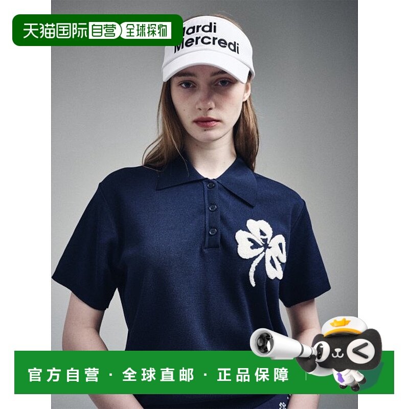 韩国直邮MARDI MERCREDI ACTIF 女士Polo衫KNIT PIQUET TOP CLOVE