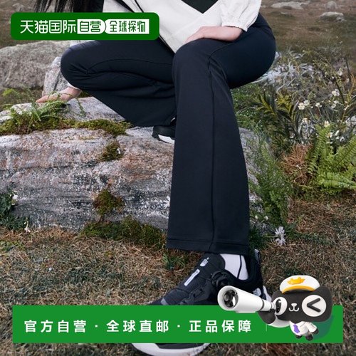 韩国直邮北面THE NORTH FACE 字母中腰松紧喇叭休闲裤 女款 黑色