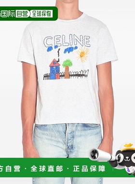 韩国直邮Celine 短袖 T 恤 RX0BZ671QGCA7 浅灰色多色 DOM